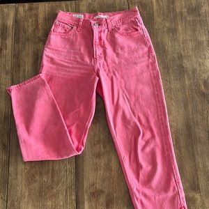 Levis pink mom jeans